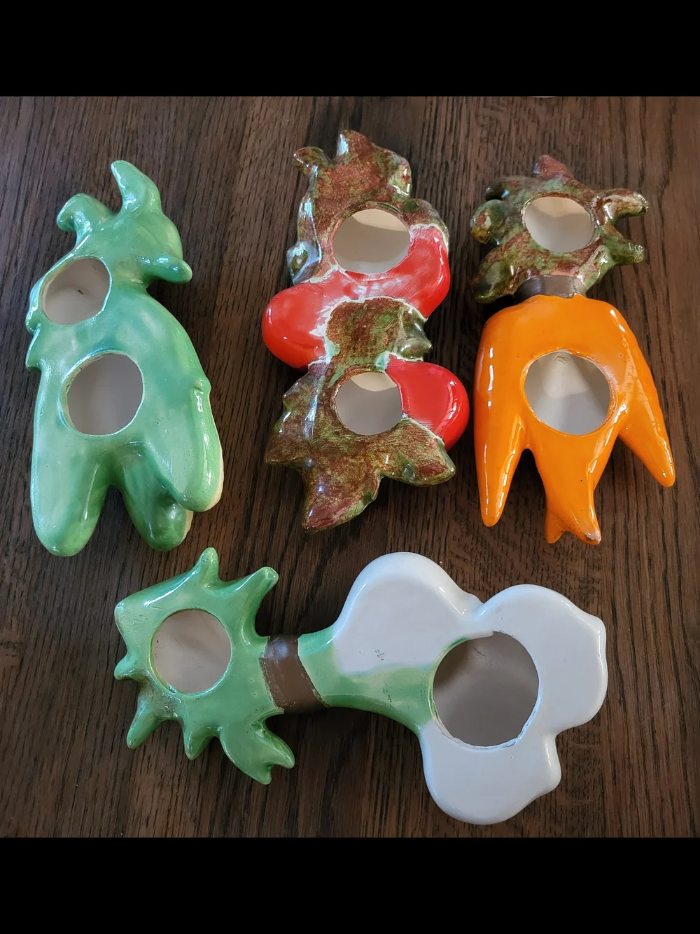 Vintage Hand Painted Ceramic Vegetables Set 3D 1970's Wall Art MCM